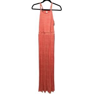 Old Navy Orange and White Striped Maxi Dress - Size Small